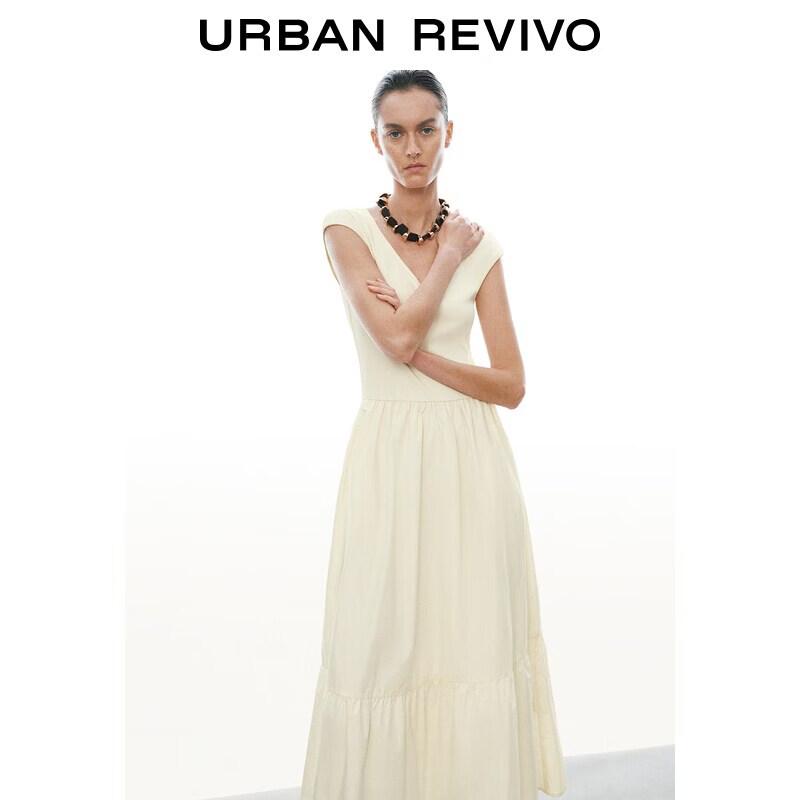UR Women s V-Neck A-Line Midi Dress S