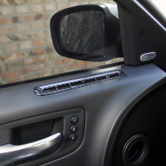 Carbon Fiber Style Inner Front 2-Door A/C Outlet Vent Cover Trim Dodge Charger