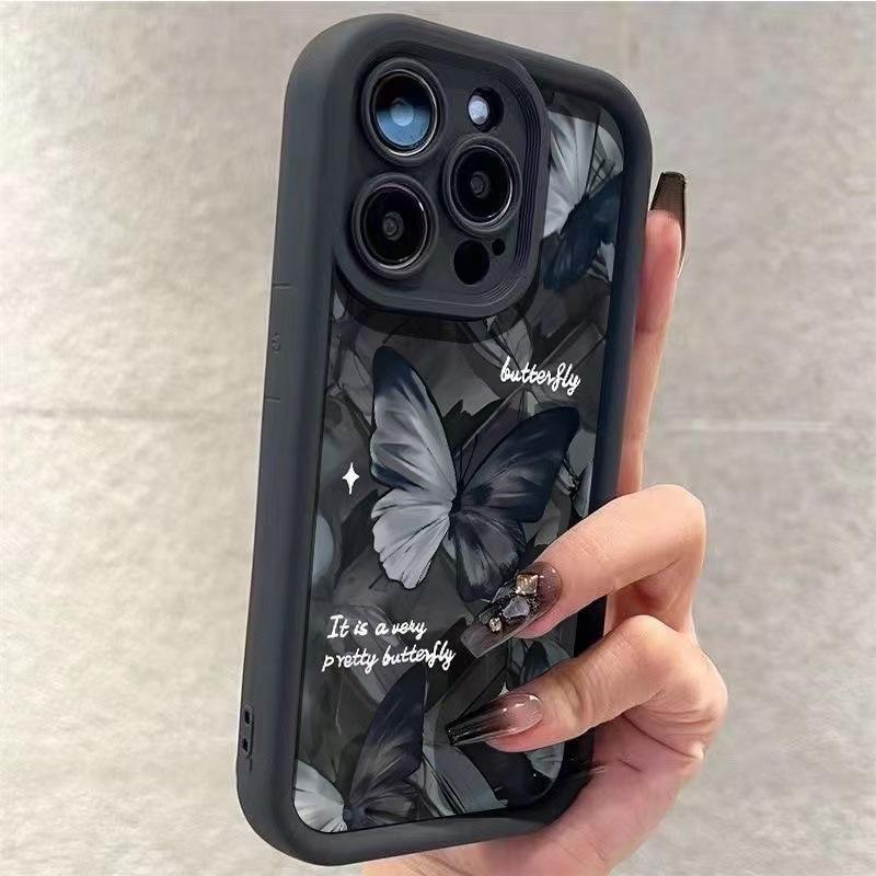 Creative Butterfly Phone Case for iPhone 13, 14, 15, 16 Pro & Apple 17 Pro - European & American Design