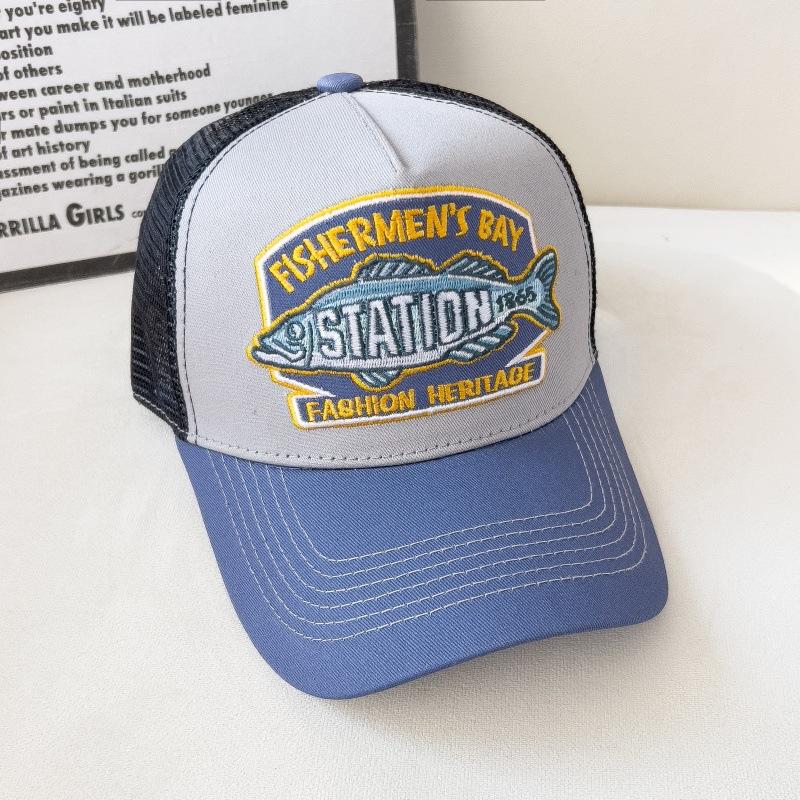 American Retro Baseball Cap Mesh Breathable UPF50+ Unisex Hip Hop Streetwear Adjustable Vintage Sun Hat