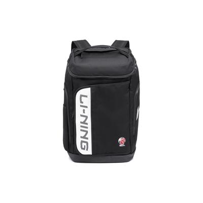 Li Ning CBA Professional Basketball Series Sports Training Polyester Backpack Unisex Backpacks Black ABSU031-1
