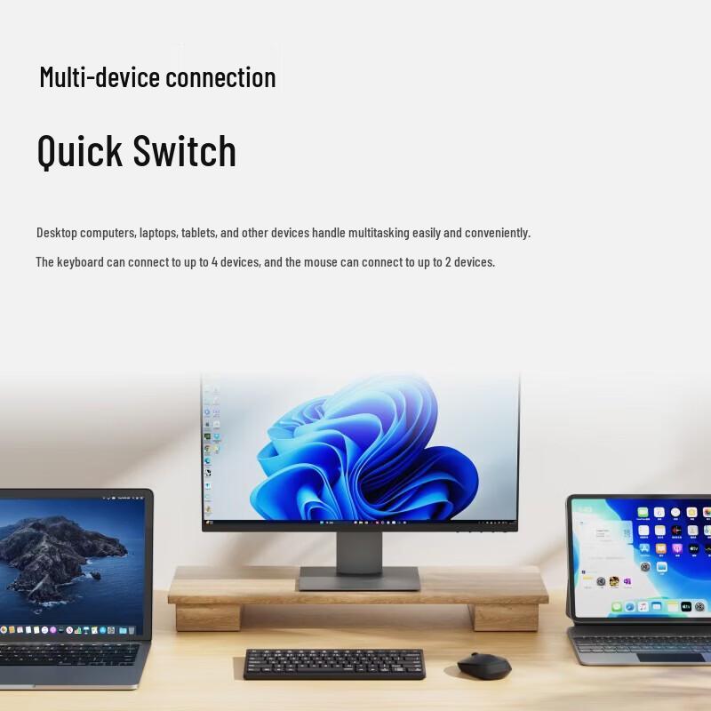 Rapoo 8000GT Upgrade Multi-Mode Wireless Keyboard & Mouse Combo