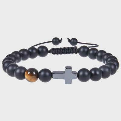 2023 Vintage handgewebtes 8MM Natursteinarmband mit Grußkarte
