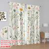 2pcs Window Curtains Garden Plants Flowers Botanical Versatile Durable Polyester,Without Electricity Festive Backdrops Use for