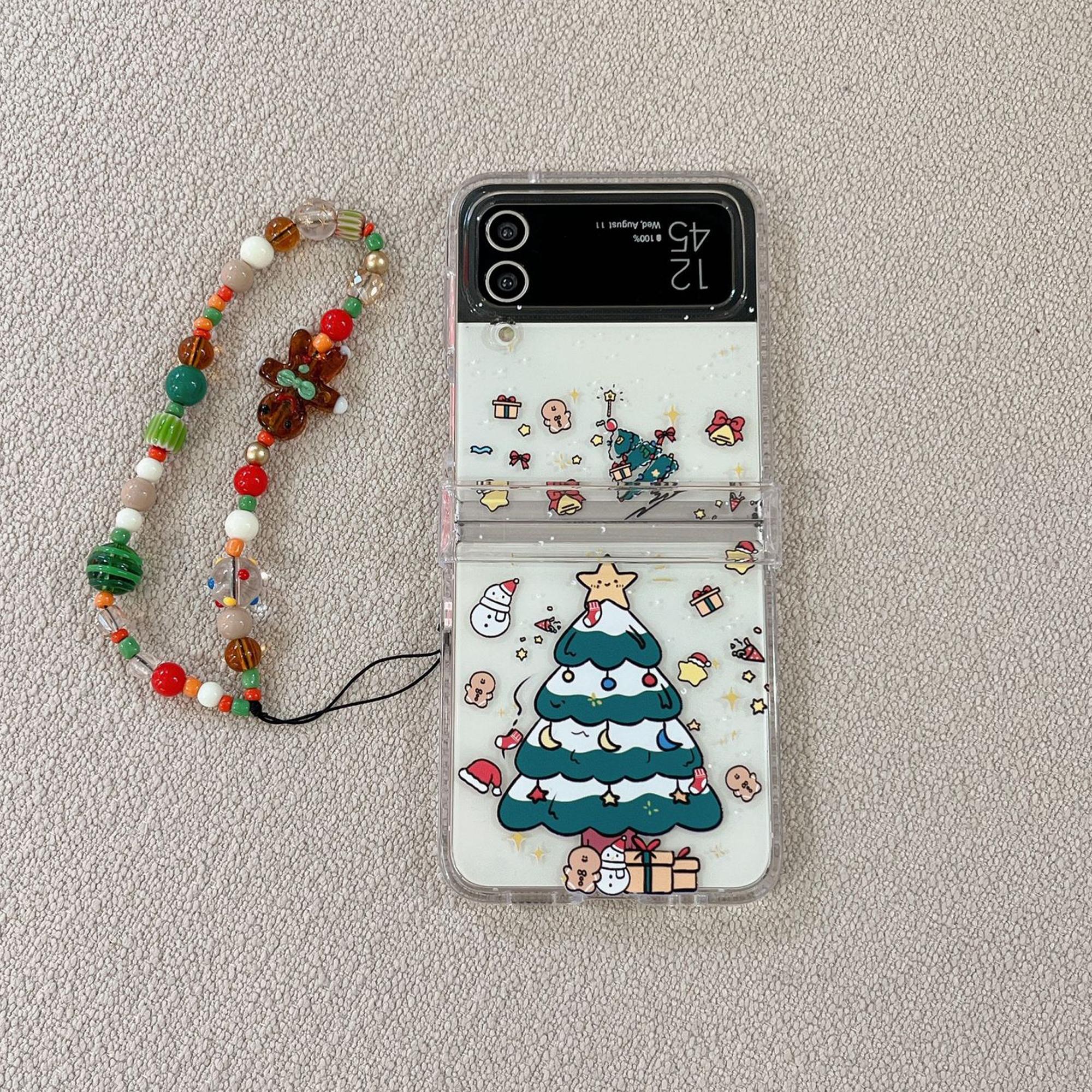 

Чехол для телефона Samsung Galaxy Z Flip Christmas Tree Folding для девочек, минималистичный рождественский складной телефон, аксессуар для Z Flip 6 5 4 3 For Galaxy Z Flip6