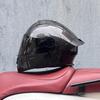 Motorcycle helmets Men's and women's face-off helmets Double mirror locomotive Bluetooth semi-full cover four seasons