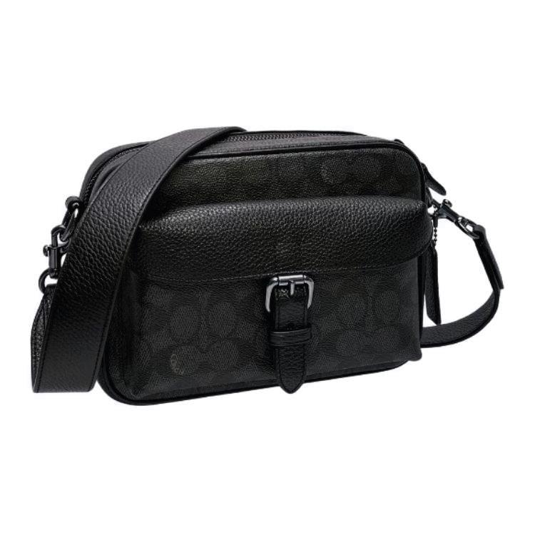 Coach Warner 22 Abnehmbarer Schultergurt Reißverschluss Kunstleder Umhängetasche Kleine Herren Taschen Anthrazit CW217-QBMI5