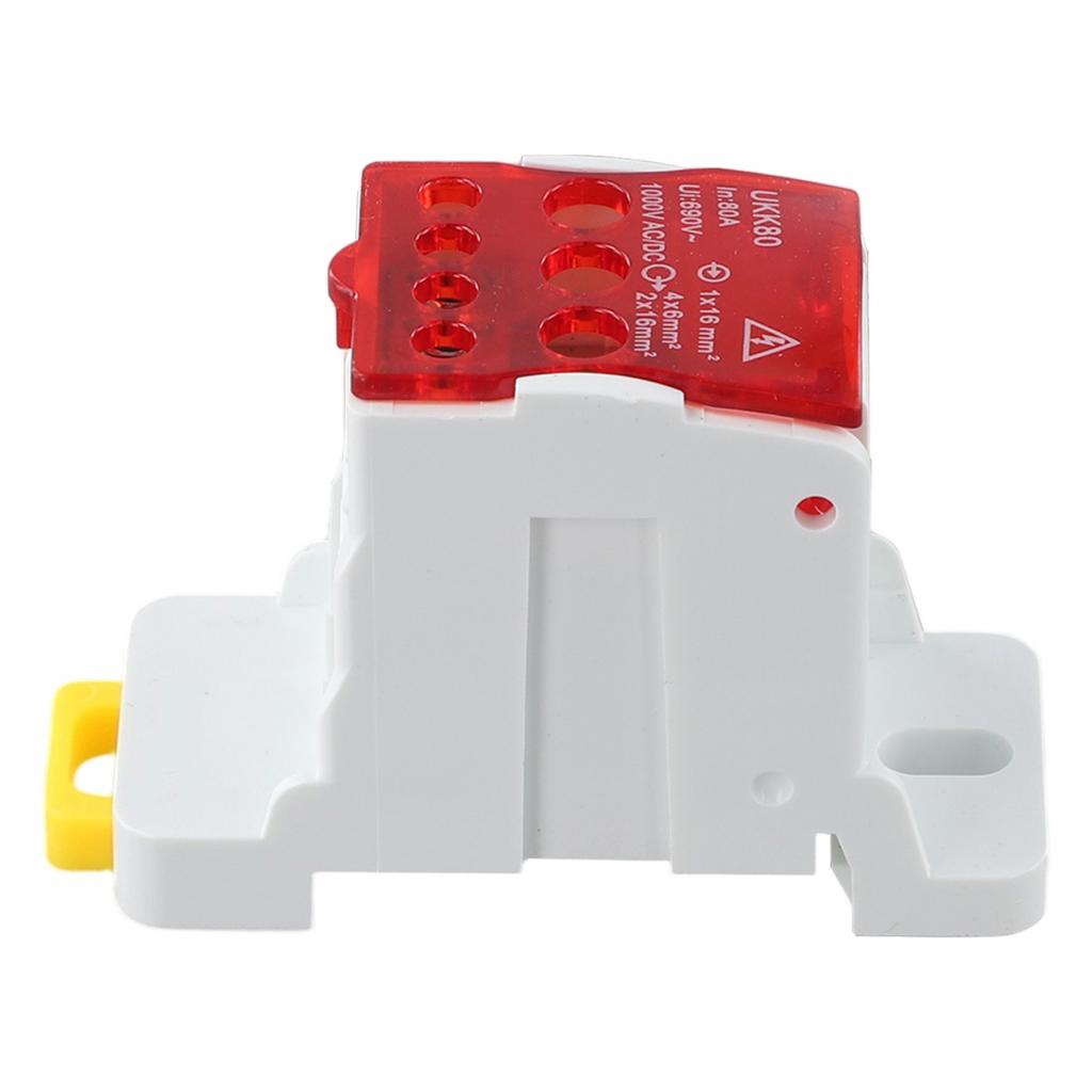 Multi Current DIN Rail Terminal Block Connector for Power Wiring Red