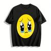 Süßer Verletzt Weinendes Gesicht Aufdruck Lässiges Oberteil Unisex Täglich Vielseitig Locker Bequem Rundhalsausschnitt T-Shirt Reines Baumwoll-T-Shirt