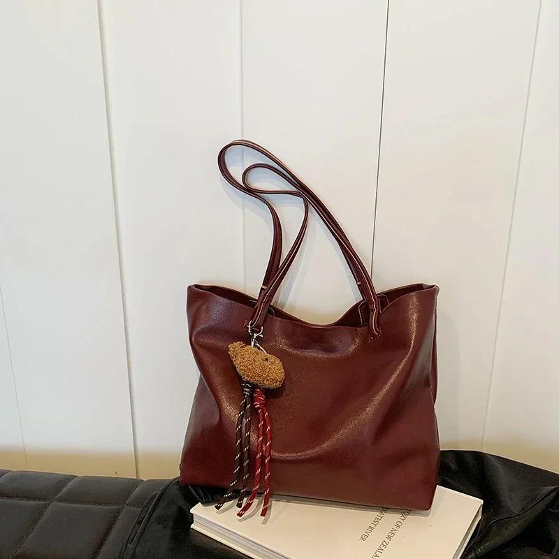 High-end minimalist autumn and winter large capacity bag for women elegant and versatile fashion bag