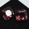 Natural Padparadscha Sapphire 16 Ct Square Cushion Pair Certified Gemstone