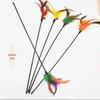Feather Cat Toy Stick with Mint Ball and Colorful Mouse - Self-entertainment Cat Toy Supply