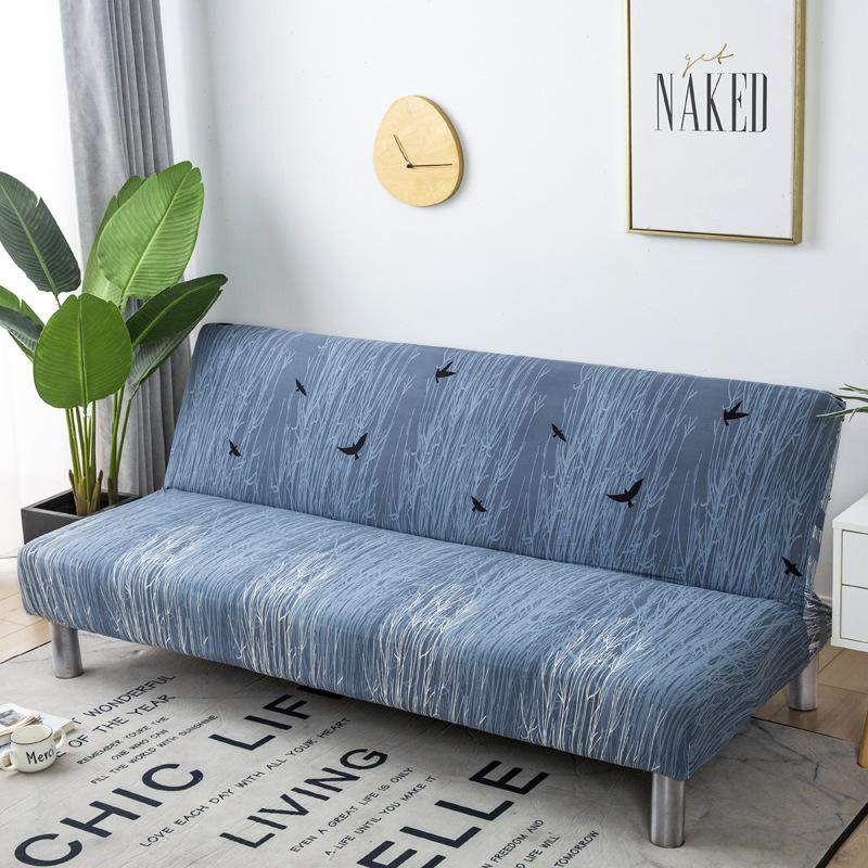 Husă de saltea pentru canapea fără brațe Husă universală pliabilă pentru canapea cu dublă utilizare Husă total cuprinzătoare pentru toate cele patru sezoane, rezistentă la praf