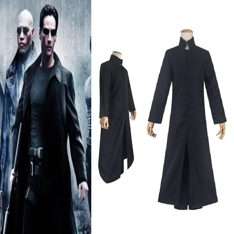 Film Matrix Kostium Cosplay Neo Kurtka Wiatrówka Kostium na Halloween