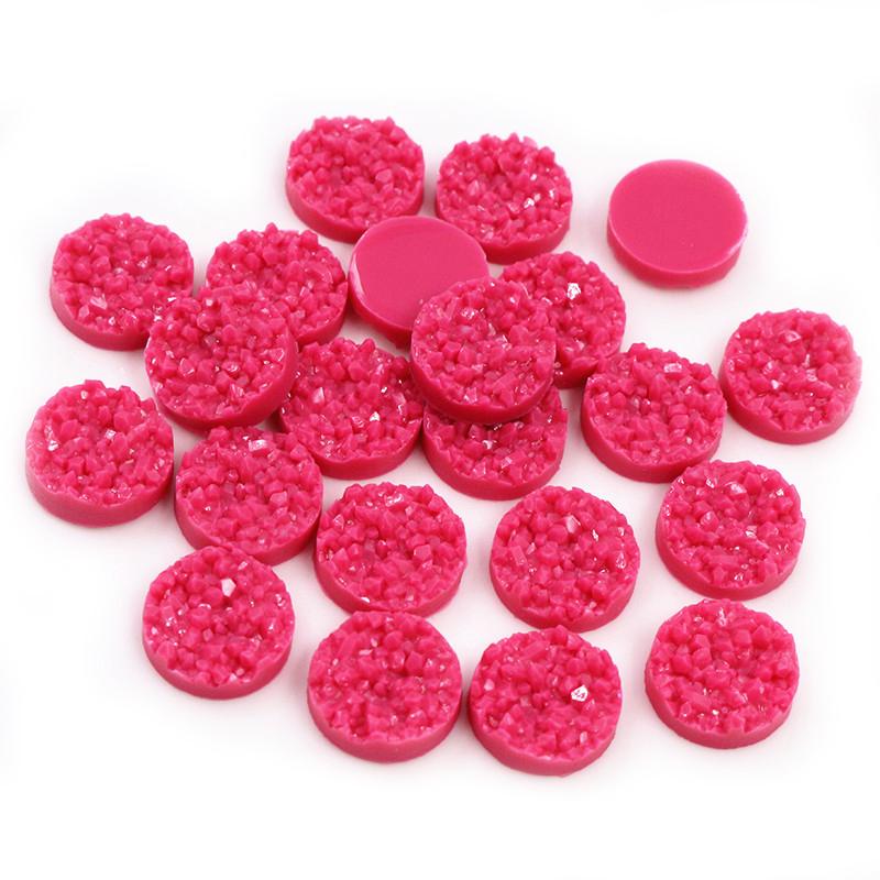 Neue, farbenfrohe 8/10/12 mm große, flache Naturharz-Cabochons (40 Stück) für Armbänder, Ohrringe und DIY-Schmuckherstellung