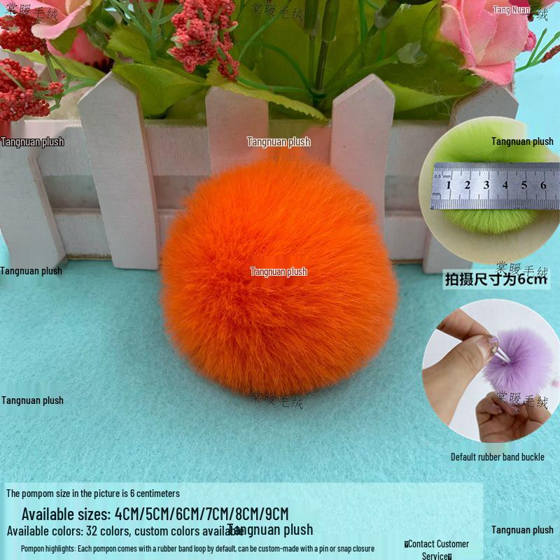 

Помпони зі штучного кролячого хутра: 3см, 4см, 6см для DIY модних аксесуарів та декору 8cm