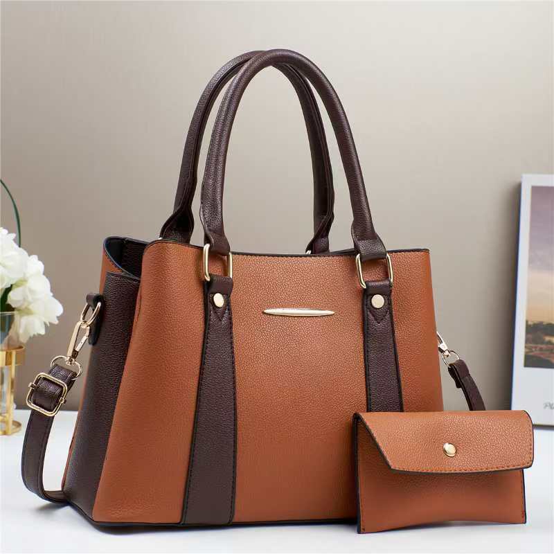 Patchwork Mother-and-child Bag  Fashionable and Trendy Single-shoulder Women's Bag  High-end Feel  Large-capacity Crossbody Bag  Handbag for Women