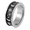 European and American Jewelry, Stars, Moon Rings, Retro Trendy Men's Accessories, Sun Rings