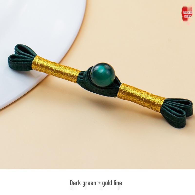 Hengmeihe B-Type Cheongsam Satin Swallowtail Hand-Woven Hanfu Decorative Button