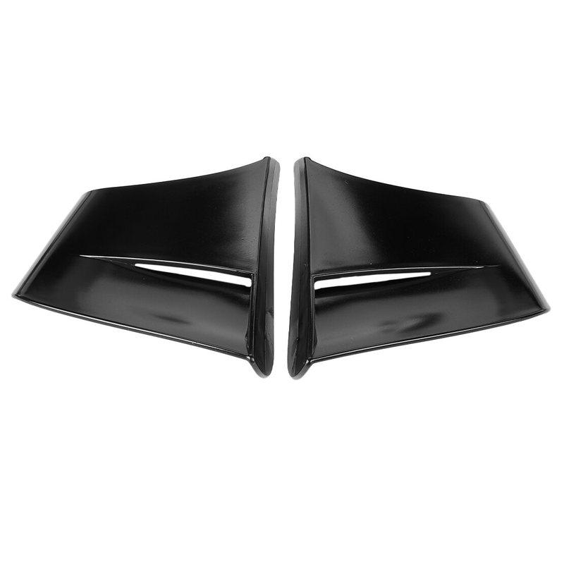 1 Pair Glossy Black Motorcycle Side Winglet Air Deflector Wing Spoiler Trim Decoration
