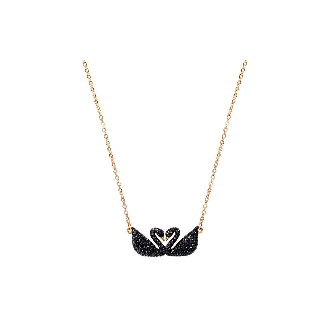 

Swarovski Swan Romantic Double Black Swan Crystal Necklace Women necklace 5296468 Shopping Bag