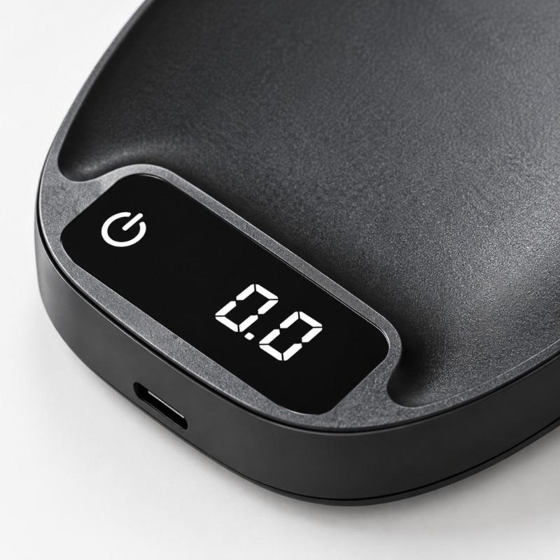 Rechargeable Coffee Weighing Scale with 200 G Capacity, Battery Power, Touch Control, and Small-Form Design for Home Coffee Measurement