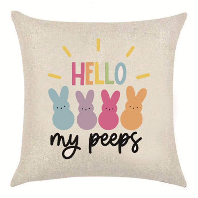 Pillow Nordic Linen Pillow Cover Spring Living Room Sofa Cushion Lumbar Cushion