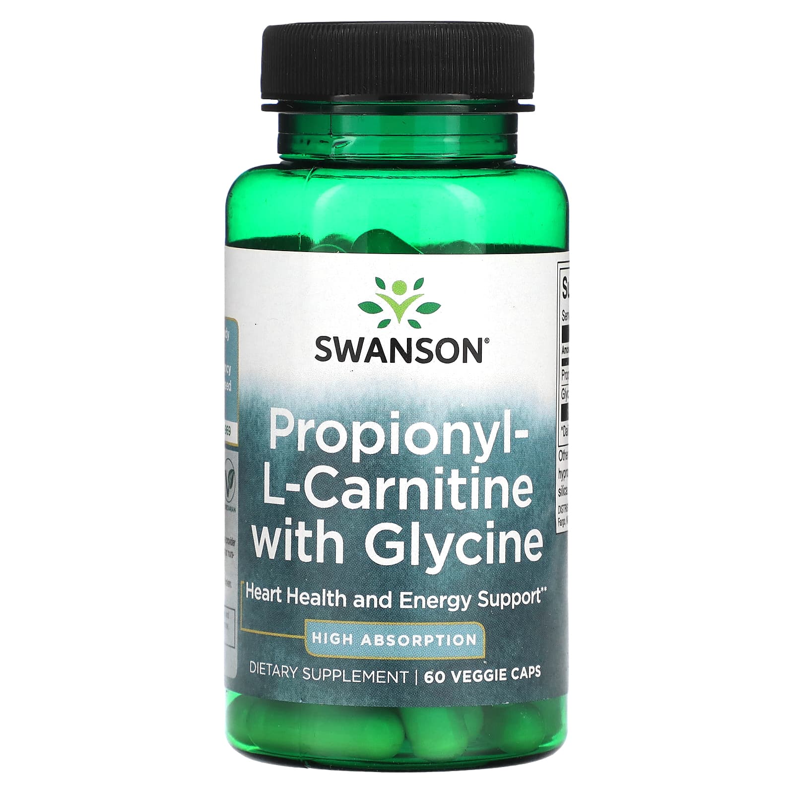 

Swanson, Propionyl-l-Carnitine with Glycine, 60 Veggie Capsules