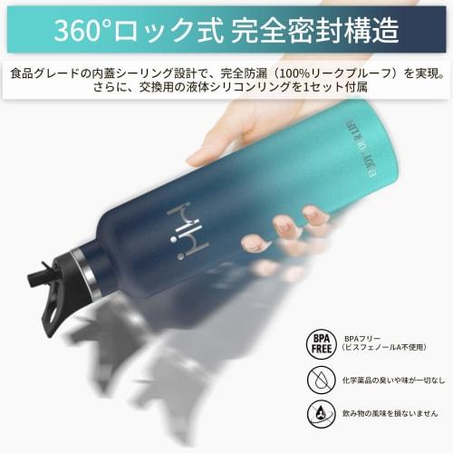 HAPPDA Straw Water Bottle, 1 Liter, Insulated, Large Capacity, Vacuum Insulated, Lightweight, Wide Mouth, Easy To Clean, Leak-Proof, Suitable for Carb