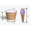 1 Pcs Ice Cream Bowl Set Double Layer Plastic Cup Creative Mixing Bowl Ice Cream Cone Shape DIY Ice Cream Tools