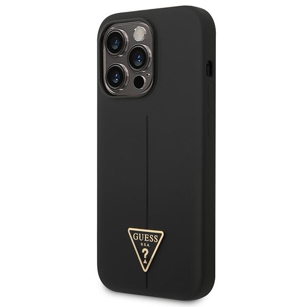 Guess Guhcp14Xsltgk Iphone 14 Pro Max6,7 Czarny/Black Hardcase Silicone Triangle