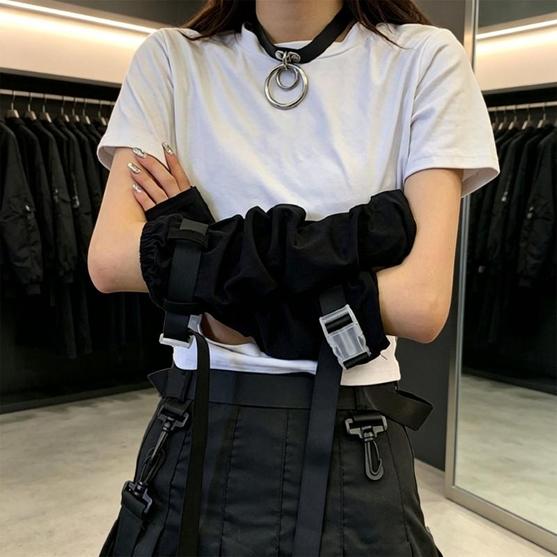 Guantes de Manga para Brazo sin Dedos Cubierta Larga para Antebrazo con Correa Ajustable para Estilo Casual Looks de Escenario para Adultos