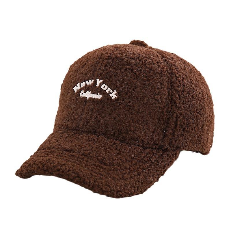 Children's Hat Korean Style Boys and Girls Lamb Velvet Warm and Cold Proof Duck Cap Autumn and Winter Cute Baby Baseball Cap Trend