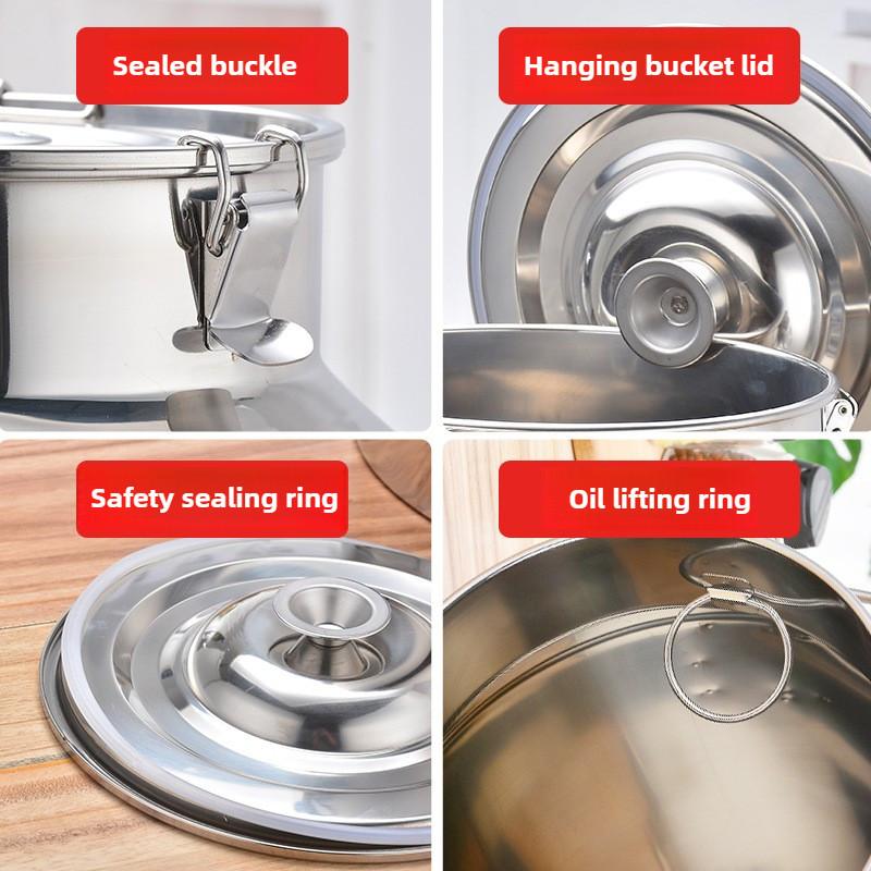 304 Stainless Steel Sealed Jar Food Grade Oil Barrel Milk Tea-leaf Transportation Barrel Wine Drum Sealed Tank