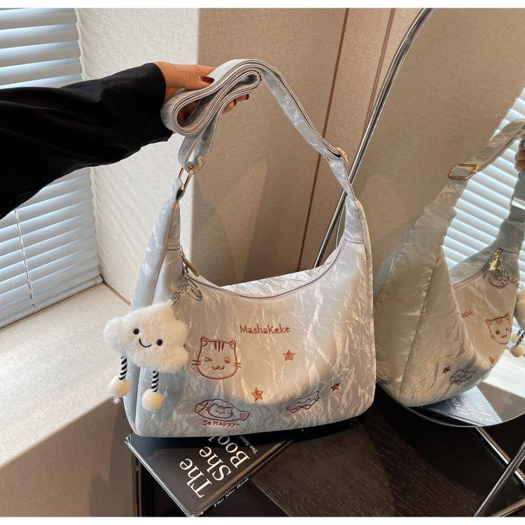 Simple 2025 Spring New Large-capacity Tote Bag Fashion Trend Cute Women's Shoulder Messenger Bag