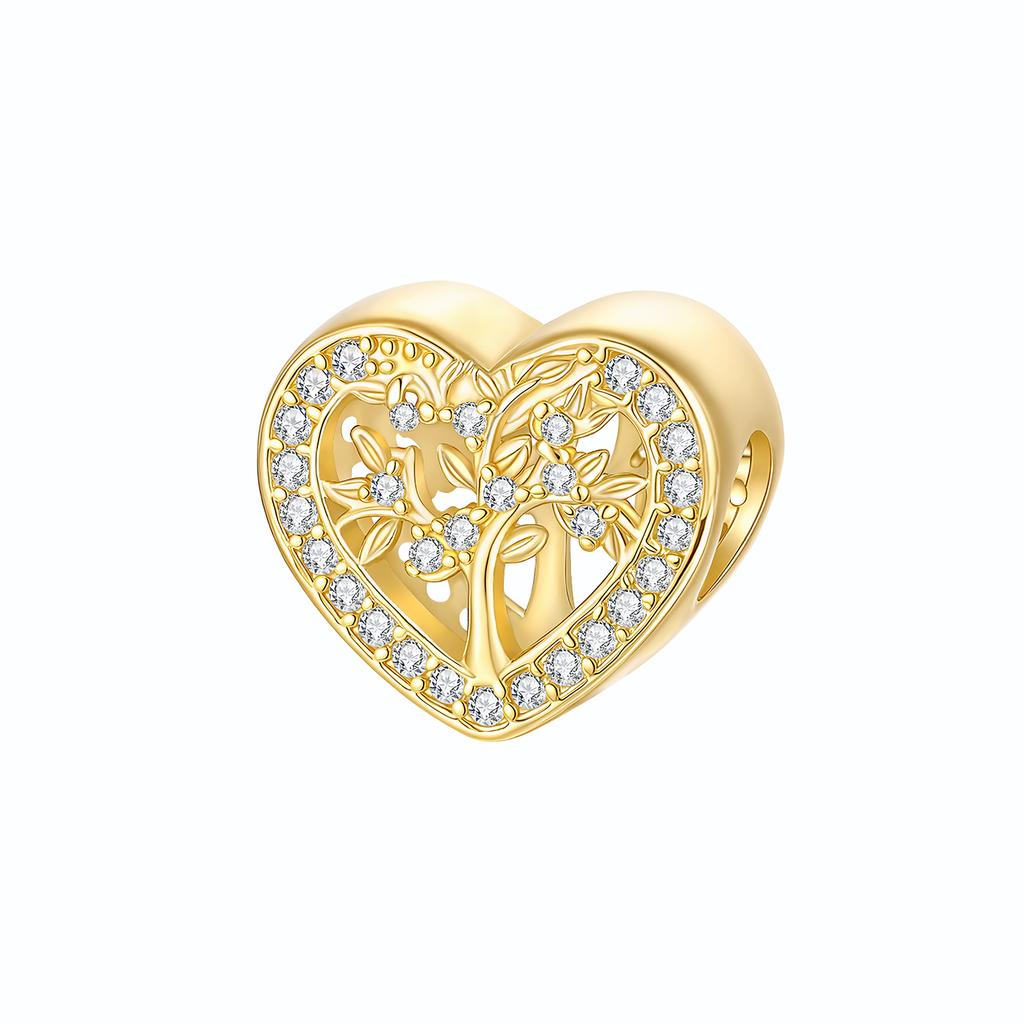 Copper Life Tree Love Cross Angel Wings Beads Charms Fit Charm Bracelet Pendant For Women Fine Jewelry Making
