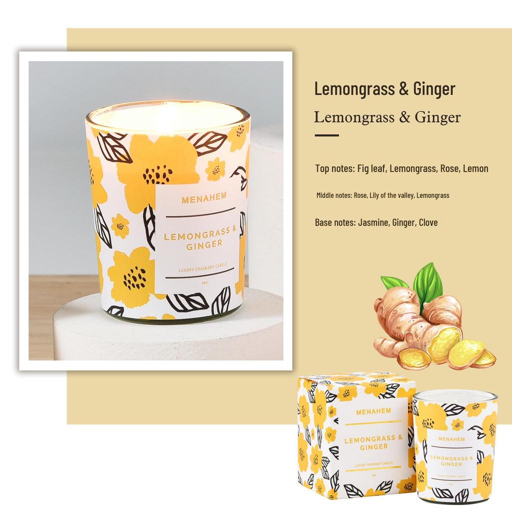 New Smokeless Soy Wax Aromatherapy Floral Scented Candles with Exquisite Packaging - Perfect Party Favors