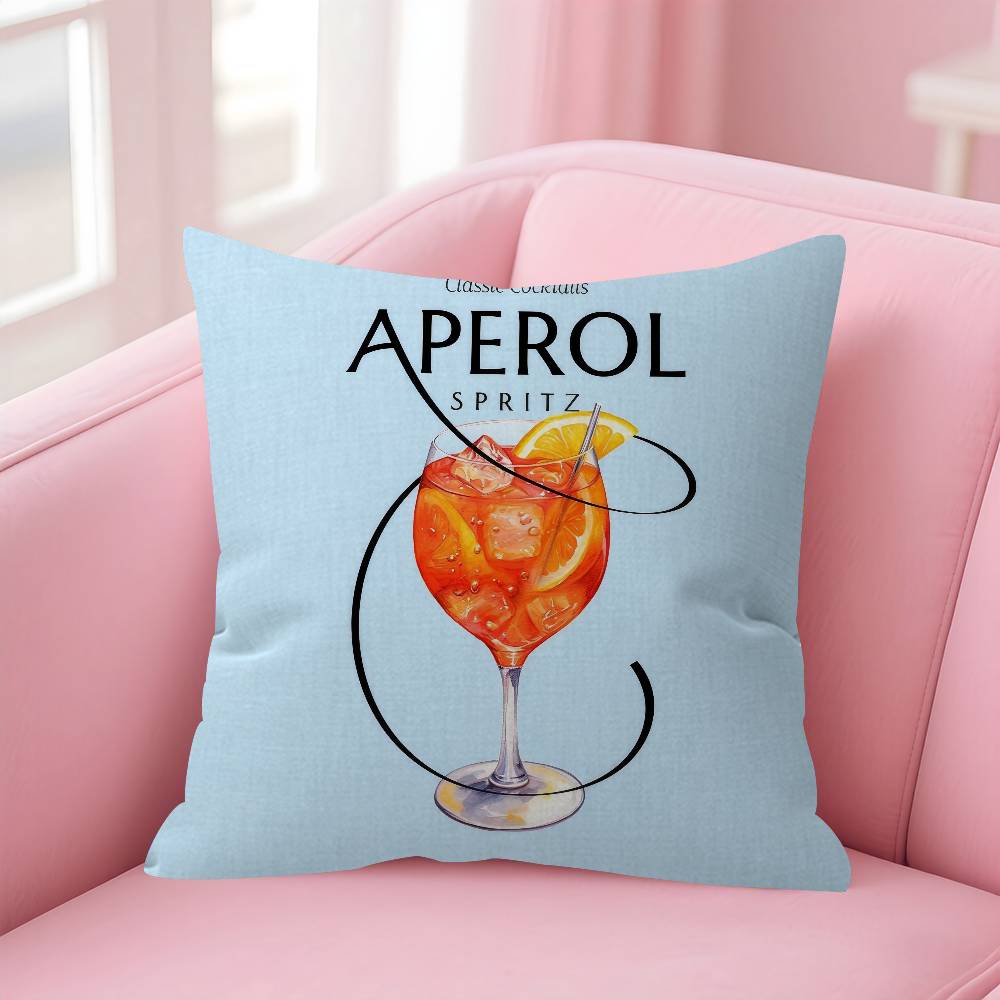 Anime AAperolS SSpritzS  Cushion Cover Car Throw Pillow Case For Sofa Car Christmas Gift