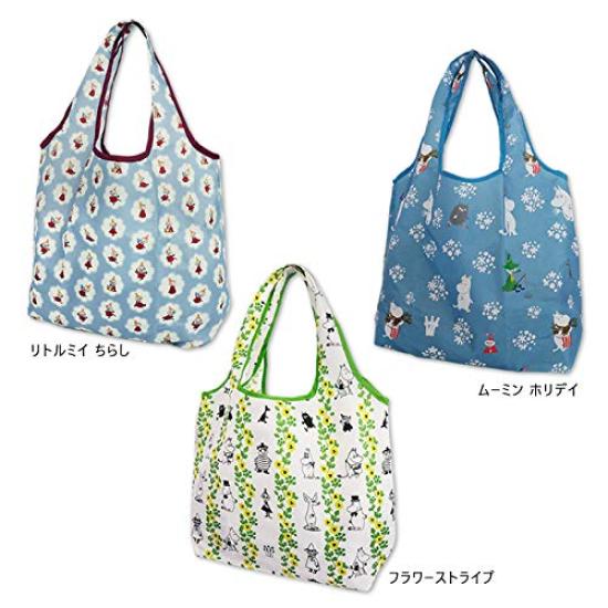 Small Planet MOOMIN Moomin Roll-Up Shopping Bag, Little My with Flower Flyer, Navy, MMAP3669, Small
