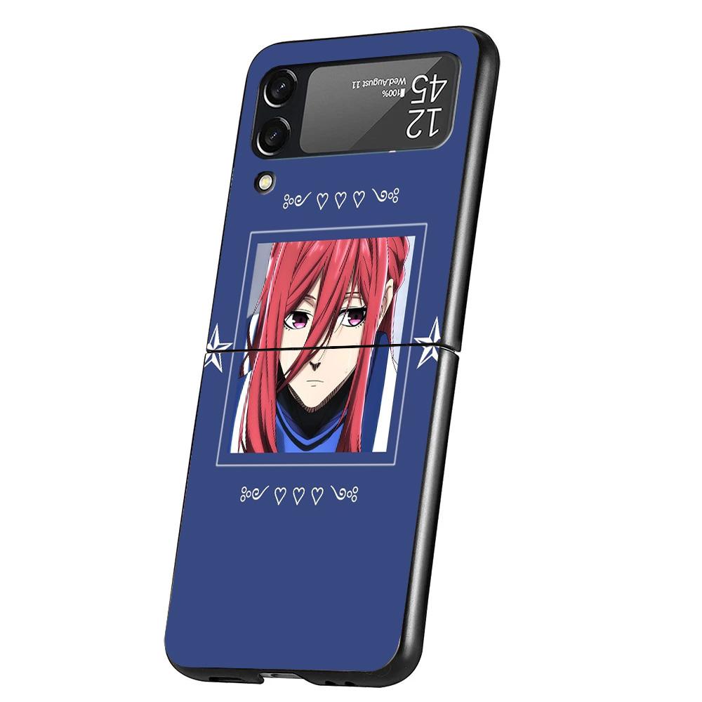 Blue Lock Chigiri Hyoma Cover Phone Case For Samsung Galaxy Z Flip 7 6 5 4 3 5G Flip7 Flip6 Flip5 Flip4 Flip3 Black Fundas Shell