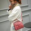 Women Small Pompon Leaf PU Leather Messenger Bags Shoulder Bag Leather Handbags Bag