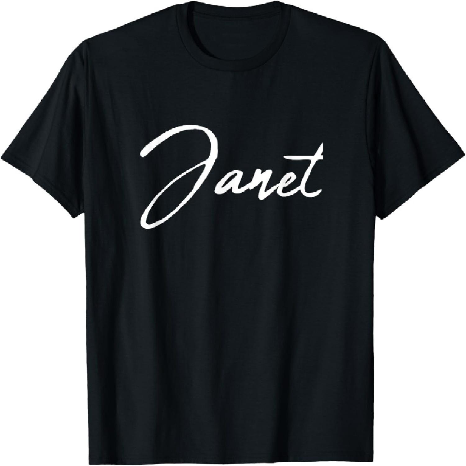 

Beautiful Feminine Janet Handwritten Font T-Shirt XXXXXL