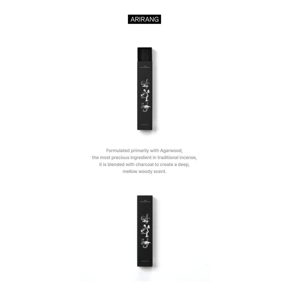 Incense Gift Set BTS Official Merch, Incense Sticks 50pcs + Stainless Steel Holder, BTS / ARIRANG Scent