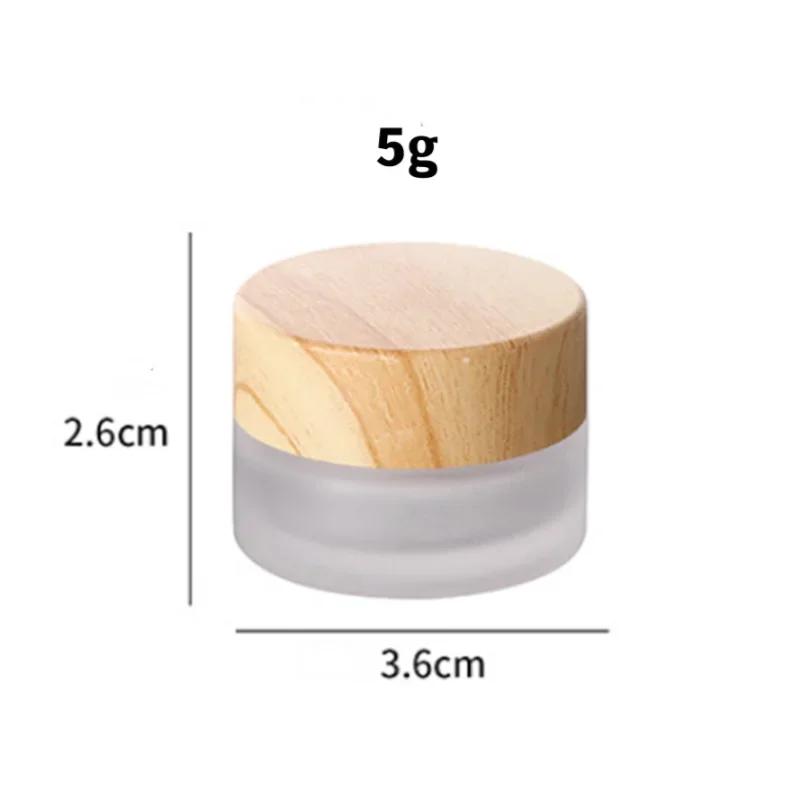 5g/10g/30g/50g Empty Glasses Cosmetic Makeup Jar Pots Frosted Sample Bottles Eyeshadow Face Cream Lip Balm Refillable Containers