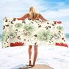Exquisite Blue Floral Design Beach Towel - Soft Microfiber for Travel, Pool & Spa - Perfect Gift for