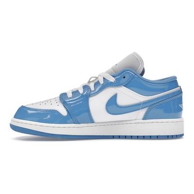 Air 1 Low GS UNC Patent Buty Sportowe Dziecięce Niebieskie Białe Legendarno-Niebieskie FZ3929-114