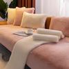 Rabbit Plush Sofa Cushion Winter Light Luxury Modern Simple Non-Slip High-End Thickening Cushion Leather Sofa Cover Cover Cloth