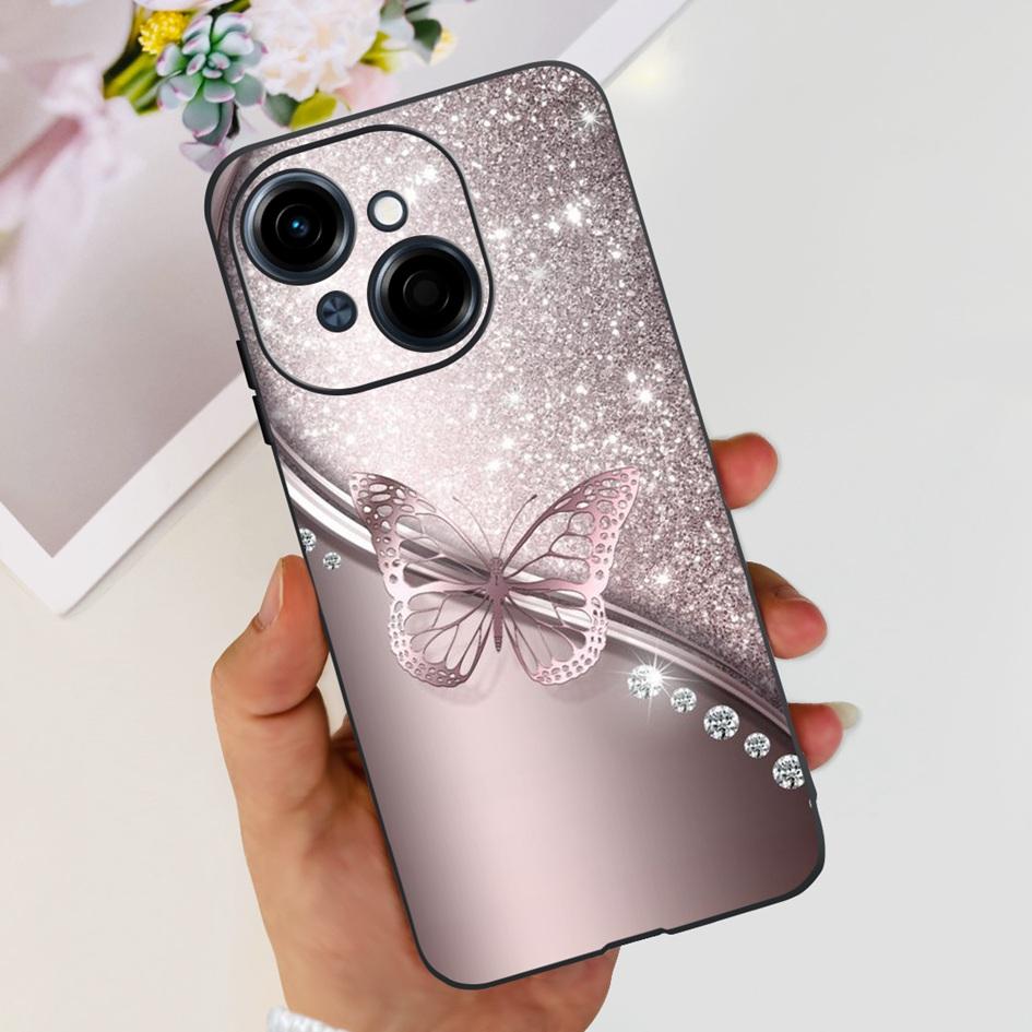 For Phone Case Tecno Spark Go 1 Cover 2024 Popular Flower Soft Silicone Back Protective Cover For Tecno Spark Go 2025 Pop 9 Etui