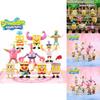 Colorful 10-piece Set Of Muscle Spongebob Cake Decorations