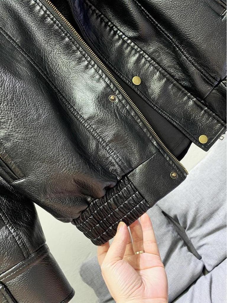 Herren Modische Herbst/Winter Koreanischer Stil Leder Motorradjacke - Gutaussehend, Cool und Jugendlich Oberbekleidung